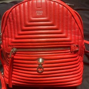 Fendi Lamb skin quilted mini backpack